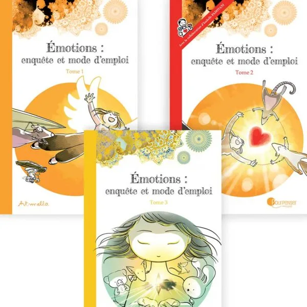 3 livres + affiches – BD Émotions, enquête et mode d’emploi