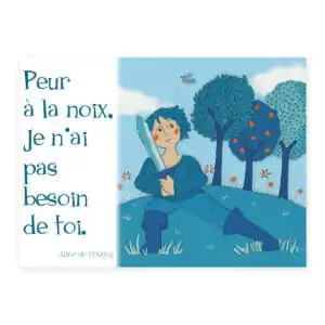 Carte postale "peur à la noix"